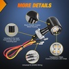image:imageNilight Triple Tail Light 72LED 2PCS Stop Brake Turn Signals Reverse Back Up Running Lights with Iron Bracket Base IP67 Waterproof Fits Truck Trailer Camper Van RV CaravanMotorcycle Turn Signal Light RedAmber