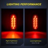 image:imageNilight Triple Tail Light 72LED 2PCS Stop Brake Turn Signals Reverse Back Up Running Lights with Iron Bracket Base IP67 Waterproof Fits Truck Trailer Camper Van RV Caravan2Pcs Trailer LightsBrackets