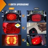 image:imageNilight Triple Tail Light 72LED 2PCS Stop Brake Turn Signals Reverse Back Up Running Lights with Iron Bracket Base IP67 Waterproof Fits Truck Trailer Camper Van RV CaravanRed Lens taillight