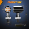 image:imageNilight Triple Tail Light 72LED 2PCS Stop Brake Turn Signals Reverse Back Up Running Lights with Iron Bracket Base IP67 Waterproof Fits Truck Trailer Camper Van RV CaravanMotorcycle Turn Signal Light Amber