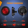 image:imageNilight Triple Tail Light 72LED 2PCS Stop Brake Turn Signals Reverse Back Up Running Lights with Iron Bracket Base IP67 Waterproof Fits Truck Trailer Camper Van RV CaravanTail Lights wMarker Light wID Light Bar