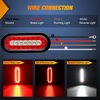 image:imageNilight Triple Tail Light 72LED 2PCS Stop Brake Turn Signals Reverse Back Up Running Lights with Iron Bracket Base IP67 Waterproof Fits Truck Trailer Camper Van RV Caravan2Pcs 6 RedWhite Tail Lights
