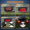 image:imageNilight Triple Tail Light 72LED 2PCS Stop Brake Turn Signals Reverse Back Up Running Lights with Iron Bracket Base IP67 Waterproof Fits Truck Trailer Camper Van RV Caravan2Pcs 6 Trailer Lights and Wire Harness