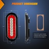 image:imageNilight Triple Tail Light 72LED 2PCS Stop Brake Turn Signals Reverse Back Up Running Lights with Iron Bracket Base IP67 Waterproof Fits Truck Trailer Camper Van RV Caravan2Pcs 6 RedWhite Tail Lights