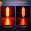 image:imageNilight Triple Tail Light 72LED 2PCS Stop Brake Turn Signals Reverse Back Up Running Lights with Iron Bracket Base IP67 Waterproof Fits Truck Trailer Camper Van RV CaravanTail Lights wMarker Light wID Light Bar