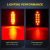 image:imageNilight Triple Tail Light 72LED 2PCS Stop Brake Turn Signals Reverse Back Up Running Lights with Iron Bracket Base IP67 Waterproof Fits Truck Trailer Camper Van RV Caravan2Pcs 6 Trailer Tail Lights