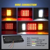 image:imageNilight Triple Tail Light 72LED 2PCS Stop Brake Turn Signals Reverse Back Up Running Lights with Iron Bracket Base IP67 Waterproof Fits Truck Trailer Camper Van RV Caravan2Pcs 40LED Trailer Tail Light