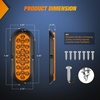 image:imageNilight Triple Tail Light 72LED 2PCS Stop Brake Turn Signals Reverse Back Up Running Lights with Iron Bracket Base IP67 Waterproof Fits Truck Trailer Camper Van RV CaravanAmber 24LED Lights Screws 2Pcs