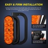 image:imageNilight Triple Tail Light 72LED 2PCS Stop Brake Turn Signals Reverse Back Up Running Lights with Iron Bracket Base IP67 Waterproof Fits Truck Trailer Camper Van RV Caravan2Pcs Amber Trailer LightsBrackets