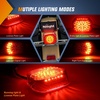 image:imageNilight Triple Tail Light 72LED 2PCS Stop Brake Turn Signals Reverse Back Up Running Lights with Iron Bracket Base IP67 Waterproof Fits Truck Trailer Camper Van RV CaravanRed Lens taillight