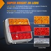 image:imageNilight Triple Tail Light 72LED 2PCS Stop Brake Turn Signals Reverse Back Up Running Lights with Iron Bracket Base IP67 Waterproof Fits Truck Trailer Camper Van RV CaravanMagnetic Trailer Lights 7 Pin