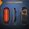image:imageNilight Triple Tail Light 72LED 2PCS Stop Brake Turn Signals Reverse Back Up Running Lights with Iron Bracket Base IP67 Waterproof Fits Truck Trailer Camper Van RV Caravan2Pcs 6 RedAmber Tail Lights