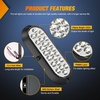 image:imageNilight Triple Tail Light 72LED 2PCS Stop Brake Turn Signals Reverse Back Up Running Lights with Iron Bracket Base IP67 Waterproof Fits Truck Trailer Camper Van RV CaravanWhite 24LED Lights Screws 2Pcs