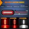 image:imageNilight Triple Tail Light 72LED 2PCS Stop Brake Turn Signals Reverse Back Up Running Lights with Iron Bracket Base IP67 Waterproof Fits Truck Trailer Camper Van RV Caravan2Pcs RedWhite Tail LightsBrackets