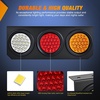 image:imageNilight Triple Tail Light 72LED 2PCS Stop Brake Turn Signals Reverse Back Up Running Lights with Iron Bracket Base IP67 Waterproof Fits Truck Trailer Camper Van RV Caravanred white amber