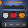 image:imageNilight Triple Tail Light 72LED 2PCS Stop Brake Turn Signals Reverse Back Up Running Lights with Iron Bracket Base IP67 Waterproof Fits Truck Trailer Camper Van RV Caravanred white amber