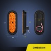 image:imageNilight Triple Tail Light 72LED 2PCS Stop Brake Turn Signals Reverse Back Up Running Lights with Iron Bracket Base IP67 Waterproof Fits Truck Trailer Camper Van RV Caravan2Pcs Amber Trailer LightsBrackets