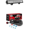 image:imageNilight LED Light Bar 25Inch 162W Spot Flood Combo Led Off Road Lights with 12V 16AWG Wiring Harness Kit2 Lead 2 Years Warranty