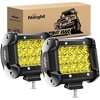 image:imageNilight Led Pods 2PCS 36Inch 36W Amber Spot LED Light Bar Led Off Road Lights With 12V 5Pin Rocker Switch 16AWG Wiring Harness Kit2 Lead 2 Years Warranty