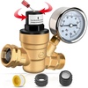 image:imageNilight RV Water Pressure Regulator for RV Camper Adjustable Handle Water Hose Pressure Regulator with Oil Filled Gauge and Inlet Screen Filter Brass Leadfree Reducer Valve for Camper Travel TrailerScrewdriver Adjustable  Oil Filled Gauge