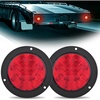 image:imageNilight Trailer Tail Light 2PCS 4Inch Round 12 LED Red Screw Mount Marker Clearance Stop Brake Running Taillight IP67 Waterproof for Trailer Truck Pickup Camper RV