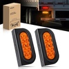 2Pcs Amber Trailer Lights+Brackets