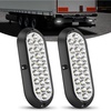 image:imageNilight Triple Tail Light 72LED 2PCS Stop Brake Turn Signals Reverse Back Up Running Lights with Iron Bracket Base IP67 Waterproof Fits Truck Trailer Camper Van RV CaravanWhite 24LED Lights Screws 2Pcs