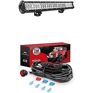 image:imageNilight LED Light Bar 25Inch 162W Spot Flood Combo Led Off Road Lights with 12V 16AWG Wiring Harness Kit2 Lead 2 Years Warranty