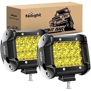 image:imageNilight Led Pods 2PCS 36Inch 36W Amber Spot LED Light Bar Led Off Road Lights With 12V 5Pin Rocker Switch 16AWG Wiring Harness Kit2 Lead 2 Years Warranty