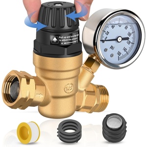 image:imageNilight RV Water Pressure Regulator for RV Camper Adjustable Handle Water Hose Pressure Regulator with Oil Filled Gauge and Inlet Screen Filter Brass Leadfree Reducer Valve for Camper Travel TrailerHandwheel adjustment  Oil Filled Gauge