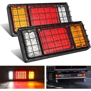 image:imageNilight Triple Tail Light 72LED 2PCS Stop Brake Turn Signals Reverse Back Up Running Lights with Iron Bracket Base IP67 Waterproof Fits Truck Trailer Camper Van RV Caravan2Pcs 40LED Trailer Tail Light