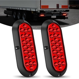 image:imageNilight Triple Tail Light 72LED 2PCS Stop Brake Turn Signals Reverse Back Up Running Lights with Iron Bracket Base IP67 Waterproof Fits Truck Trailer Camper Van RV CaravanRed 24LED Lights Screws 2Pcs