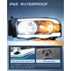 image:imageNilight Taillight Assembly Compatible with 2002 2003 2004 2005 2006 Dodge Ram 1500 2003 2004 2005 2006 Dodge Ram 2500 3500 Dark Red Rear Lamp Replacement OE Style Driver Side and Passenger SideBlack Housing  Clear Reflector DRL