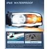 image:imageNilight Taillight Assembly Compatible with 2002 2003 2004 2005 2006 Dodge Ram 1500 2003 2004 2005 2006 Dodge Ram 2500 3500 Dark Red Rear Lamp Replacement OE Style Driver Side and Passenger SideBlack Housing  Amber Reflector DRL