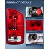 image:imageNilight Taillight Assembly Compatible with 2002 2003 2004 2005 2006 Dodge Ram 1500 2003 2004 2005 2006 Dodge Ram 2500 3500 Dark Red Rear Lamp Replacement OE Style Driver Side and Passenger SidePassenger Side