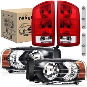 image:imageNilight Taillight Assembly Compatible with 2002 2003 2004 2005 2006 Dodge Ram 1500 2003 2004 2005 2006 Dodge Ram 2500 3500 Dark Red Rear Lamp Replacement OE Style Driver Side and Passenger SideBlack Housing  Amber Reflector wTailight