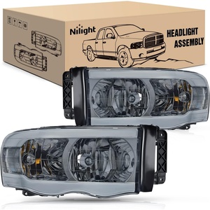 image:imageNilight Taillight Assembly Compatible with 2002 2003 2004 2005 2006 Dodge Ram 1500 2003 2004 2005 2006 Dodge Ram 2500 3500 Dark Red Rear Lamp Replacement OE Style Driver Side and Passenger SideSmoke Housing  Clear Reflector DRL