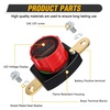 image:imageNilight Top Post Battery Disconnect Switch 12V48V 275A Kill Switch Negative ON Off Battery Cut Shut Off for Boat Car Vehicles RV Marine275A Side Post ONOff Switch wVoltmeter Display