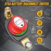 image:imageNilight Top Post Battery Disconnect Switch 12V48V 275A Kill Switch Negative ON Off Battery Cut Shut Off for Boat Car Vehicles RV Marine275A Side Post ONOff Switch with Adapter