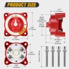 image:imageNilight Top Post Battery Disconnect Switch 12V48V 275A Kill Switch Negative ON Off Battery Cut Shut Off for Boat Car Vehicles RV Marine350A 32V ONOFFCombine Battery Switch