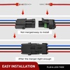 image:imageNilight 180PCS 10 Kits 4 Pin Waterproof Automotive Electrical Connector Kit Quick Connect and Disconnect Male Female Pin 2016AWG Terminal Wire Connectors for Car Truck Motorcycle Marine Boat3Pin Spark Plug Connector 140PCS