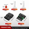 image:imageNilight 180PCS 10 Kits 4 Pin Waterproof Automotive Electrical Connector Kit Quick Connect and Disconnect Male Female Pin 2016AWG Terminal Wire Connectors for Car Truck Motorcycle Marine Boat4Pin Spark Plug Connector 180PCS