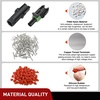 image:imageNilight 180PCS 10 Kits 4 Pin Waterproof Automotive Electrical Connector Kit Quick Connect and Disconnect Male Female Pin 2016AWG Terminal Wire Connectors for Car Truck Motorcycle Marine Boat1Pin Spark Plug Connector 60PCS