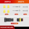 image:imageNilight 180PCS 10 Kits 4 Pin Waterproof Automotive Electrical Connector Kit Quick Connect and Disconnect Male Female Pin 2016AWG Terminal Wire Connectors for Car Truck Motorcycle Marine Boat2Pin Connector 200Pcs