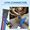 image:imageNilight 180PCS 10 Kits 4 Pin Waterproof Automotive Electrical Connector Kit Quick Connect and Disconnect Male Female Pin 2016AWG Terminal Wire Connectors for Car Truck Motorcycle Marine Boat4Pin Wire Harness 10Sets