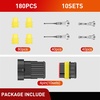 image:imageNilight 180PCS 10 Kits 4 Pin Waterproof Automotive Electrical Connector Kit Quick Connect and Disconnect Male Female Pin 2016AWG Terminal Wire Connectors for Car Truck Motorcycle Marine Boat4Pin Connector 200Pcs