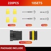 image:imageNilight 180PCS 10 Kits 4 Pin Waterproof Automotive Electrical Connector Kit Quick Connect and Disconnect Male Female Pin 2016AWG Terminal Wire Connectors for Car Truck Motorcycle Marine Boat5Pin Connector 200Pcs