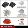 image:imageNilight 180PCS 10 Kits 4 Pin Waterproof Automotive Electrical Connector Kit Quick Connect and Disconnect Male Female Pin 2016AWG Terminal Wire Connectors for Car Truck Motorcycle Marine Boat4Pin Spark Plug Connector 180PCS