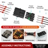 image:imageNilight 180PCS 10 Kits 4 Pin Waterproof Automotive Electrical Connector Kit Quick Connect and Disconnect Male Female Pin 2016AWG Terminal Wire Connectors for Car Truck Motorcycle Marine Boat4Pin Spark Plug Connector 180PCS