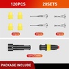 image:imageNilight 180PCS 10 Kits 4 Pin Waterproof Automotive Electrical Connector Kit Quick Connect and Disconnect Male Female Pin 2016AWG Terminal Wire Connectors for Car Truck Motorcycle Marine Boat1Pin Connector 200Pcs